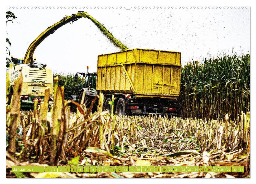 Landwirtschaft - Maisernte (CALVENDO Premium Wandkalender 2025)