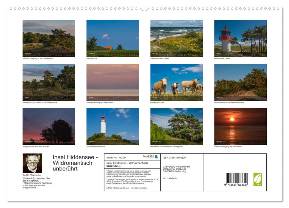 Insel Hiddensee - Wildromantisch unberührt (CALVENDO Premium Wandkalender 2025)