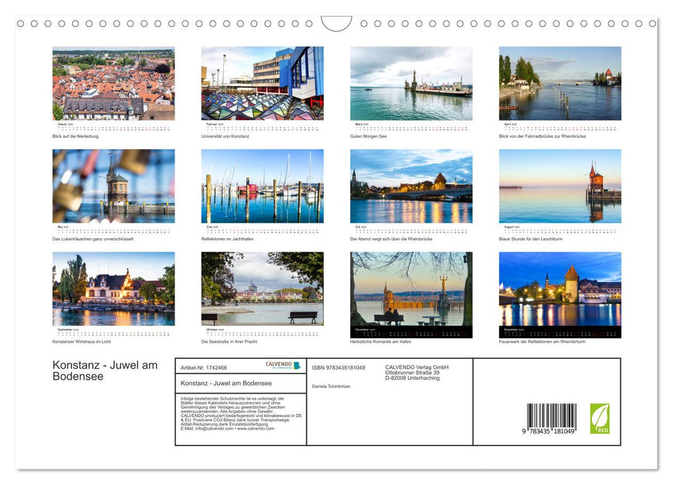 Konstanz - Juwel am Bodensee (CALVENDO Wandkalender 2025)