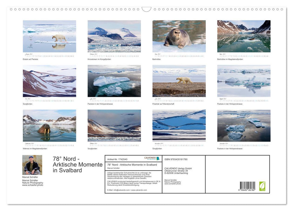 78° Nord - Arktische Momente in Svalbard (CALVENDO Wandkalender 2025)