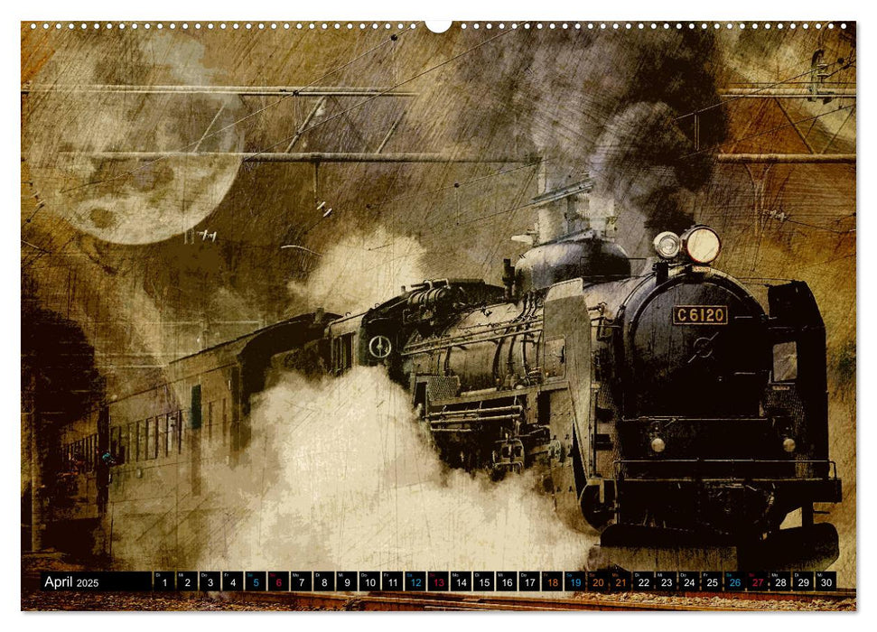 EISENBAHN - Dampf, Diesel und Strom (CALVENDO Wandkalender 2025)