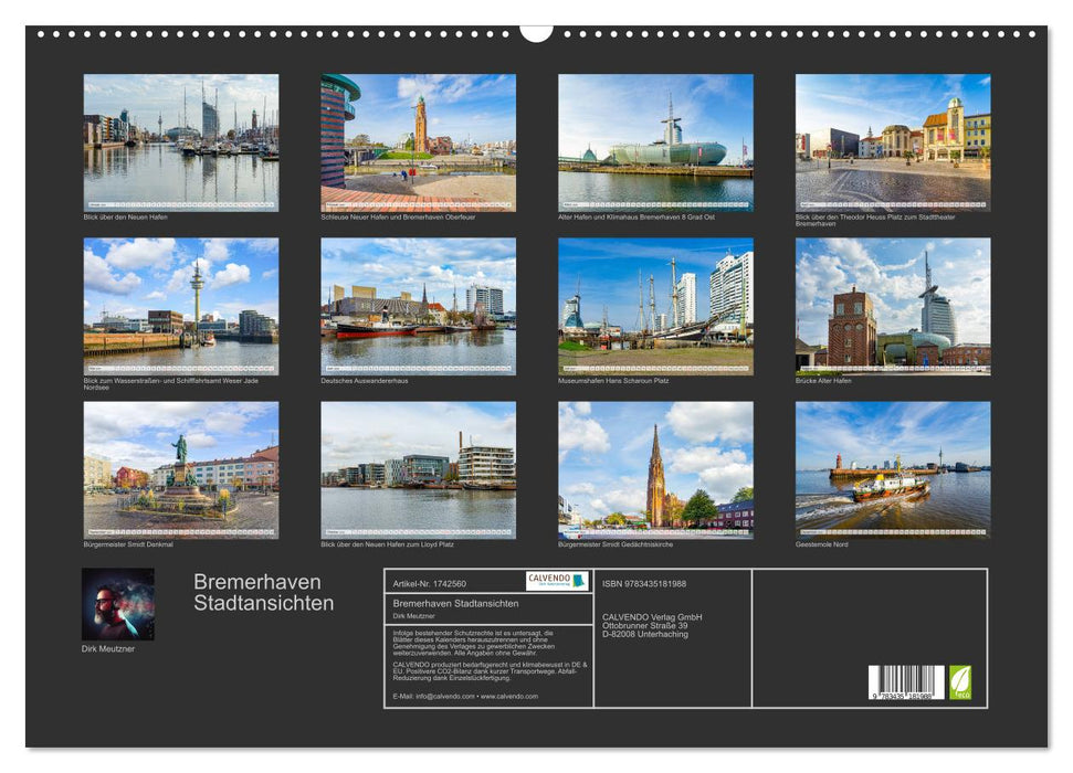 Bremerhaven Stadtansichten (CALVENDO Wandkalender 2025)