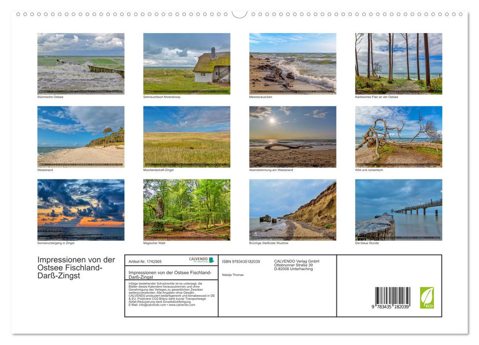 Impressionen von der Ostsee Fischland-Darß-Zingst (CALVENDO Premium Wandkalender 2025)