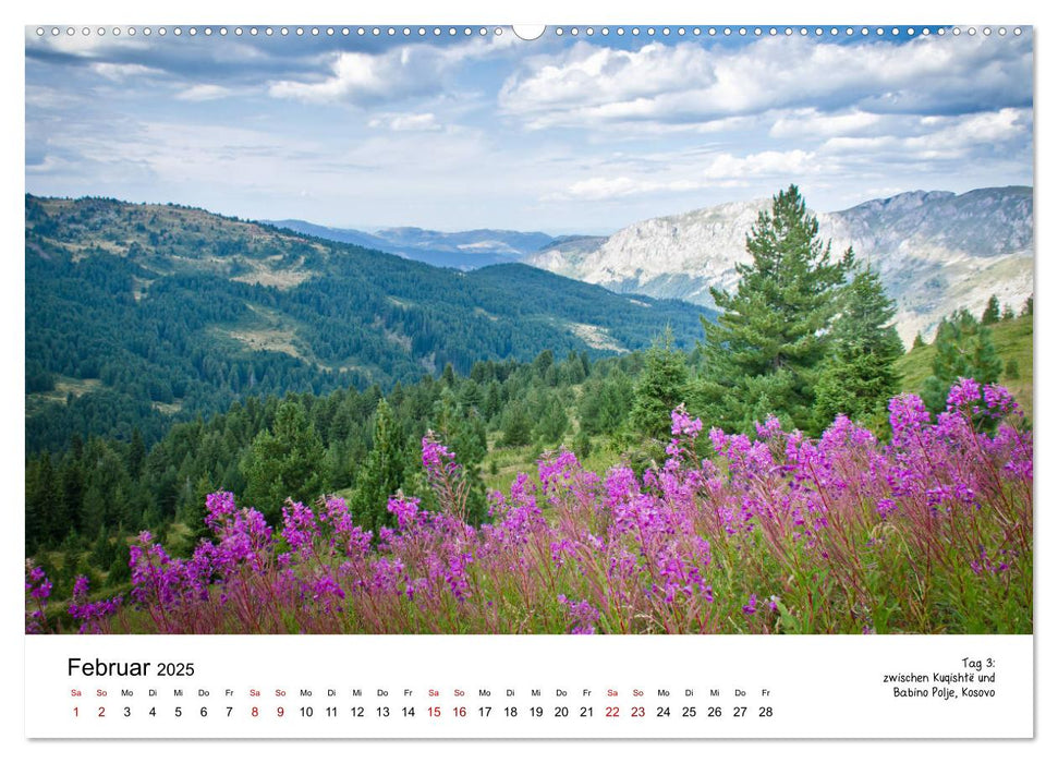 Verfluchtes Gebirge - Peaks of the Balkans - Wandern im Prokletije-Gebirge, Kosovo, Montenegro, Albanien (CALVENDO Wandkalender 2025)