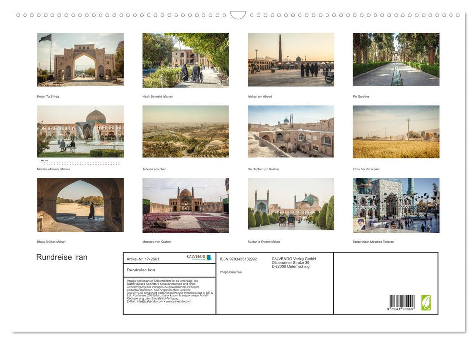 Rundreise Iran (CALVENDO Wandkalender 2025)