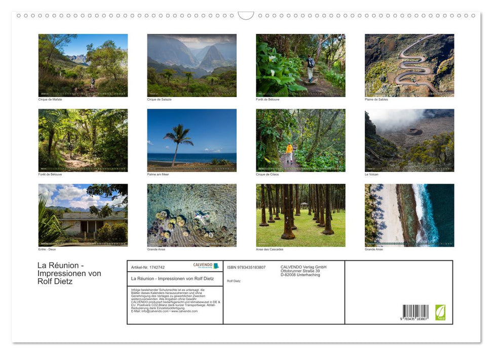 La Réunion - Impressionen von Rolf Dietz (CALVENDO Wandkalender 2025)