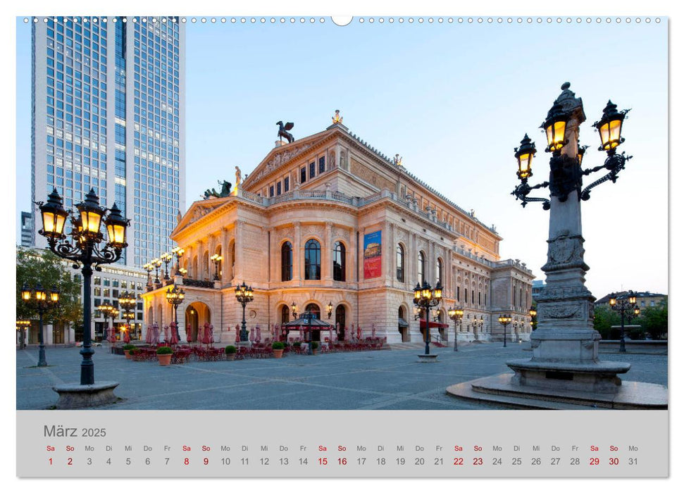 Frankfurt am Main Wolkenkratzer und Fachwerk (CALVENDO Premium Wandkalender 2025)