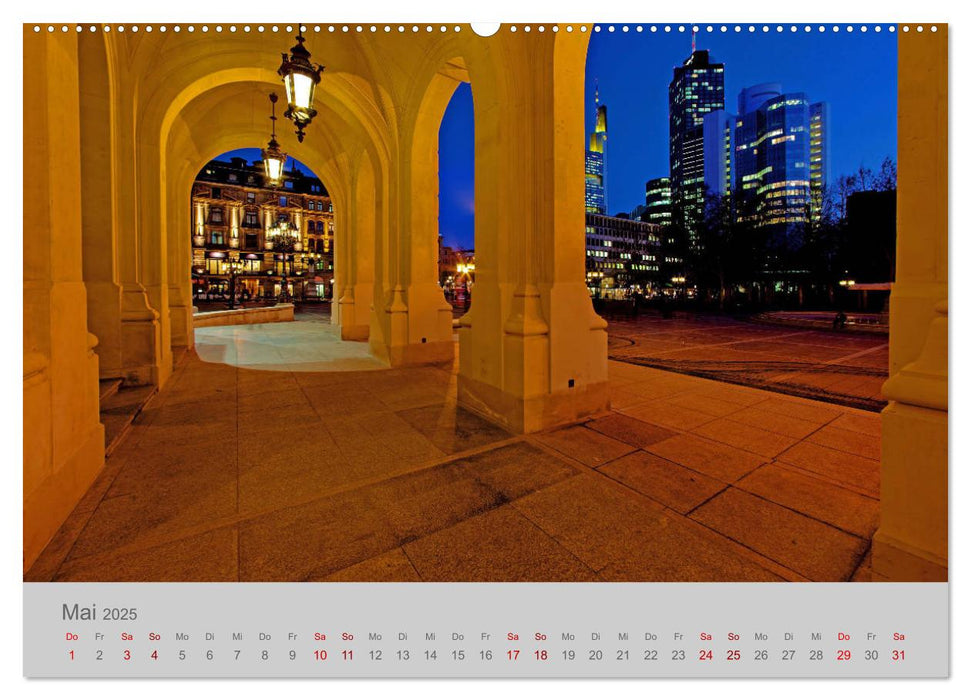 Frankfurt am Main Wolkenkratzer und Fachwerk (CALVENDO Premium Wandkalender 2025)