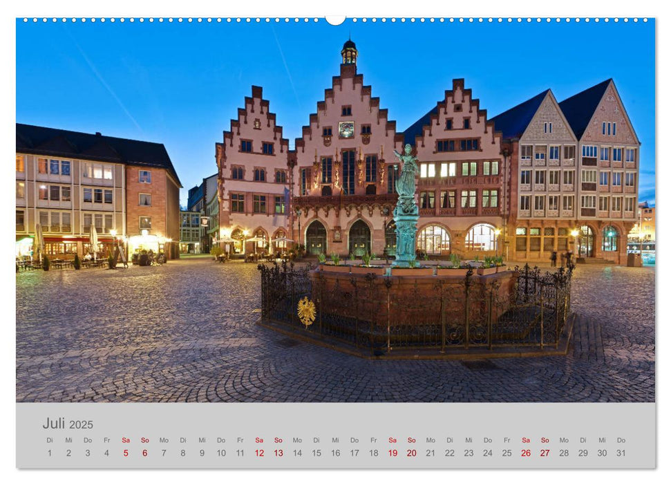 Frankfurt am Main Wolkenkratzer und Fachwerk (CALVENDO Premium Wandkalender 2025)