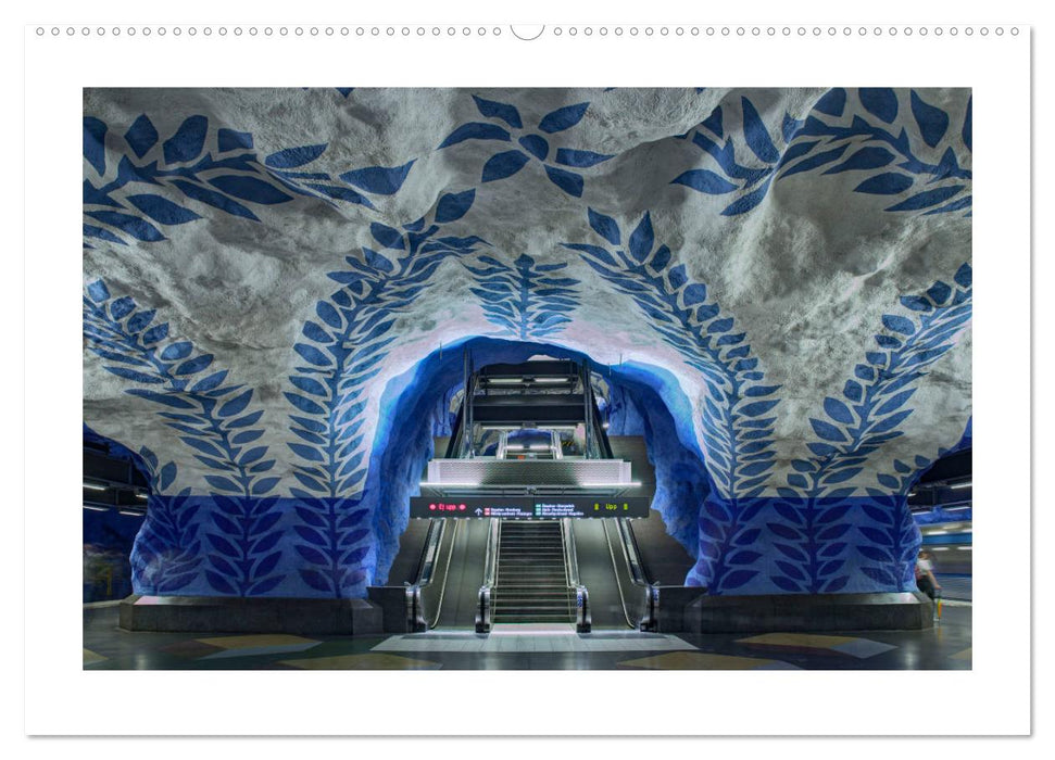 Stockholms Metrostationen - Bunte Meisterwerke im Untergrund (CALVENDO Premium Wandkalender 2025)