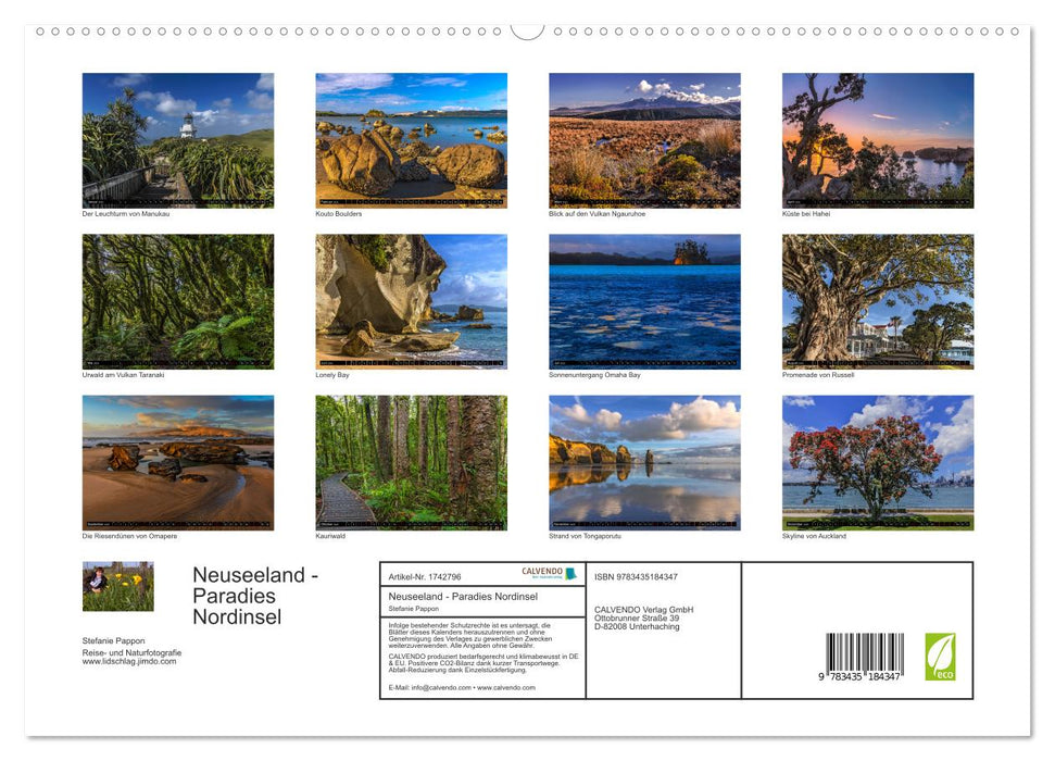 Neuseeland - Paradies Nordinsel (CALVENDO Premium Wandkalender 2025)