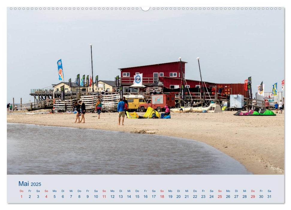 Nordseeküste Am Strand von Sankt Peter-Ording (CALVENDO Premium Wandkalender 2025)