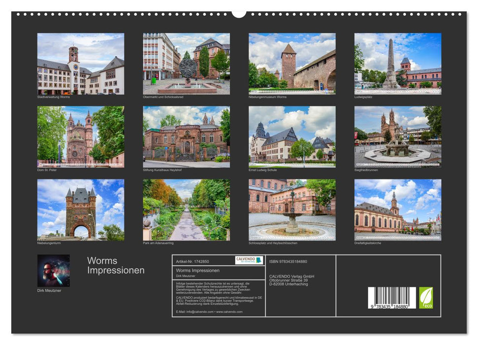 Worms Impressionen (CALVENDO Premium Wandkalender 2025)