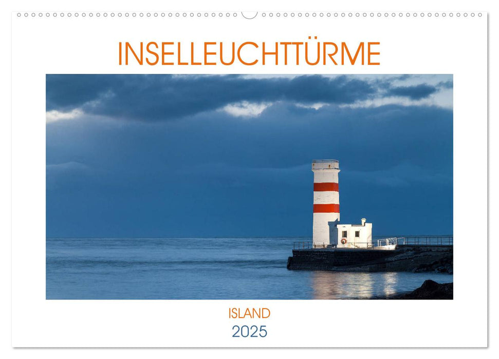 Inselleuchttürme Island (CALVENDO Wandkalender 2025)