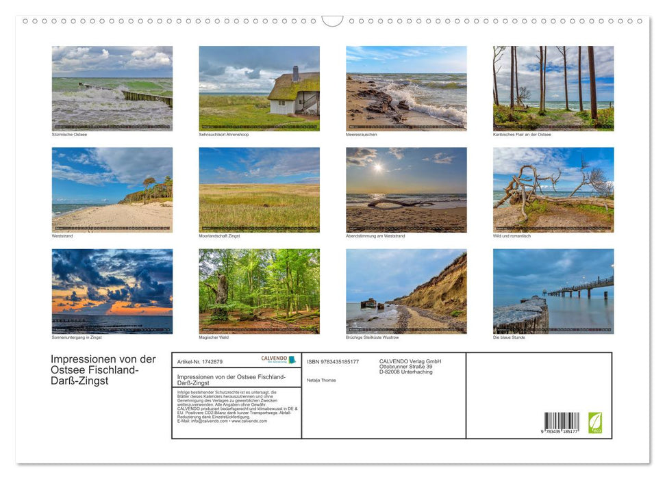 Impressionen von der Ostsee Fischland-Darß-Zingst (CALVENDO Wandkalender 2025)