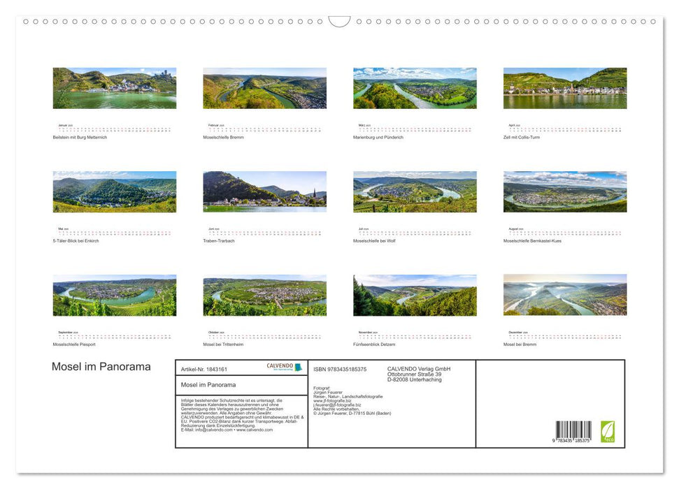 Mosel im Panorama (CALVENDO Wandkalender 2025)