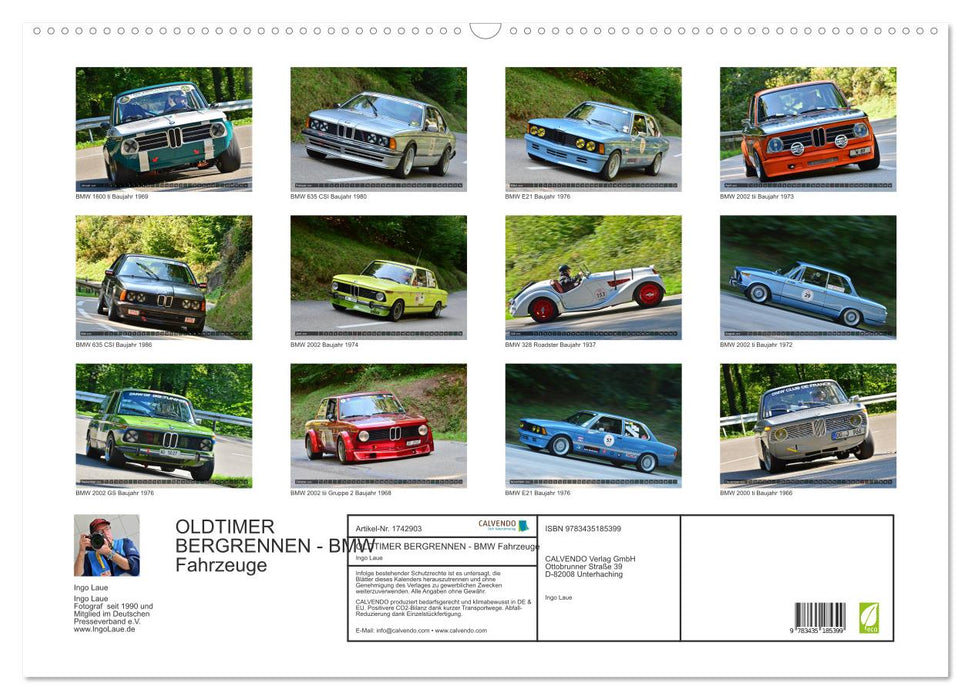 OLDTIMER BERGRENNEN - BMW Fahrzeuge (CALVENDO Wandkalender 2025)