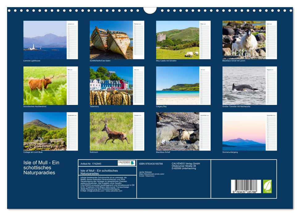 Isle of Mull - Ein schottisches Naturparadies (CALVENDO Wandkalender 2025)