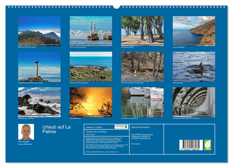 Urlaub auf La Palma (CALVENDO Premium Wandkalender 2025)