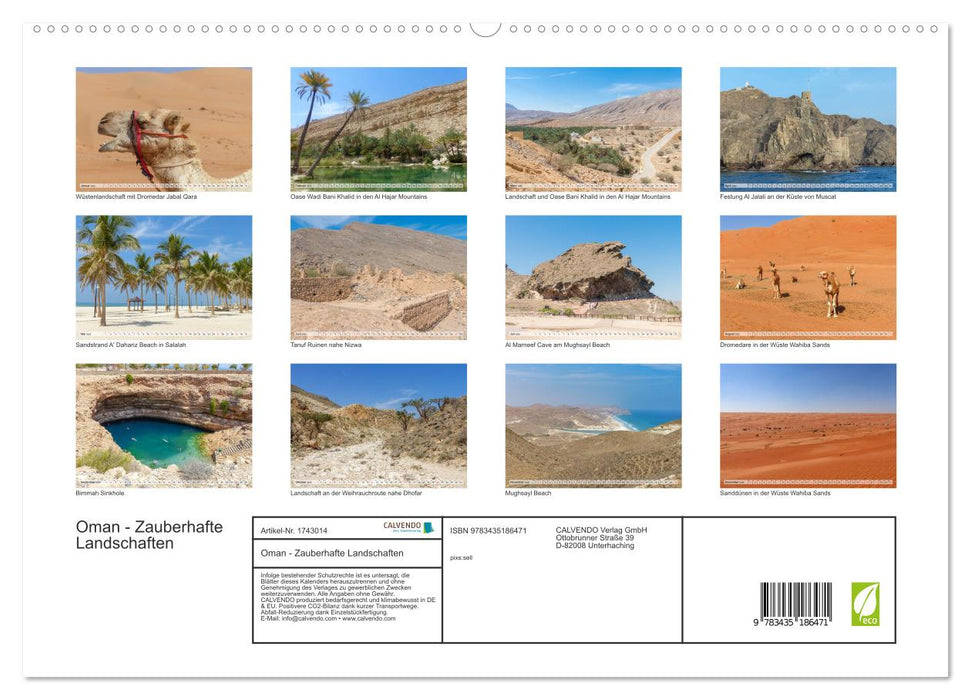 Oman - Zauberhafte Landschaften (CALVENDO Premium Wandkalender 2025)