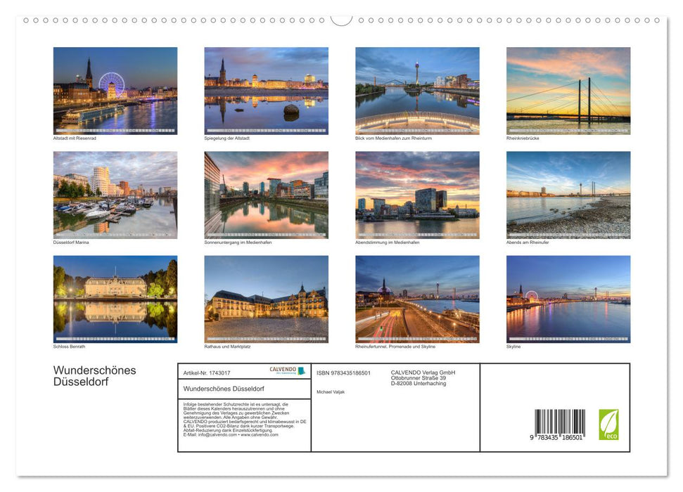 Wunderschönes Düsseldorf (CALVENDO Premium Wandkalender 2025)