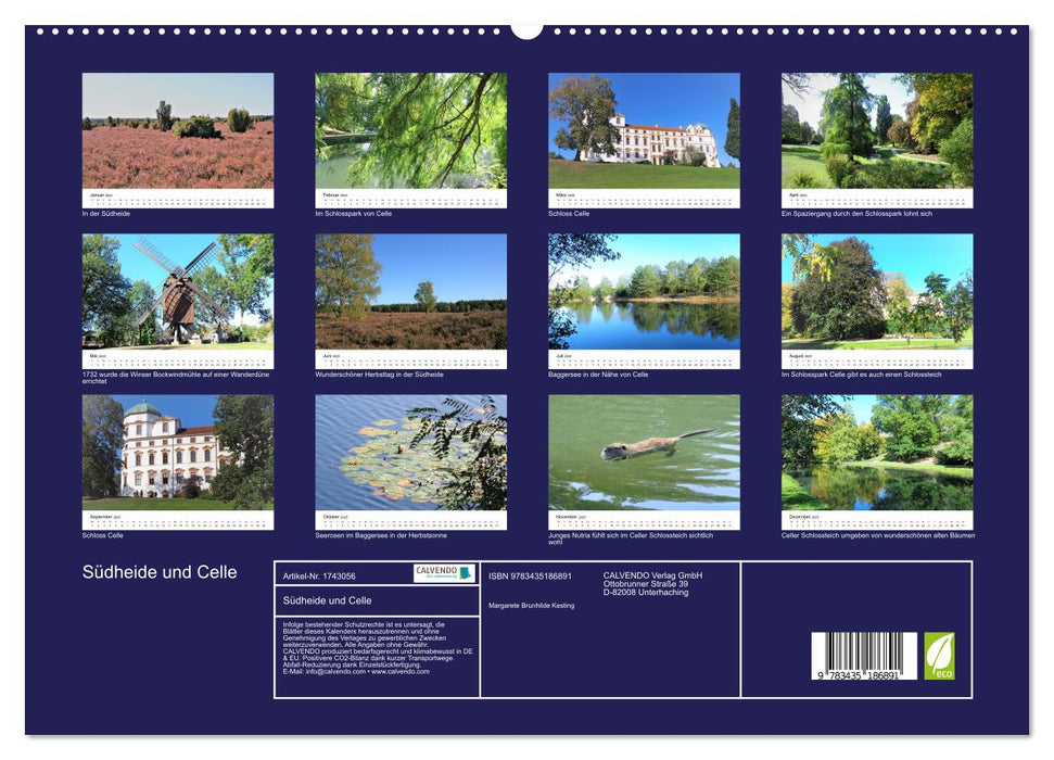 Südheide und Celle (CALVENDO Premium Wandkalender 2025)