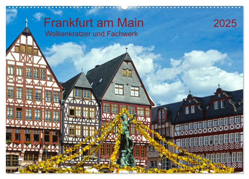 Frankfurt am Main Wolkenkratzer und Fachwerk (CALVENDO Wandkalender 2025)