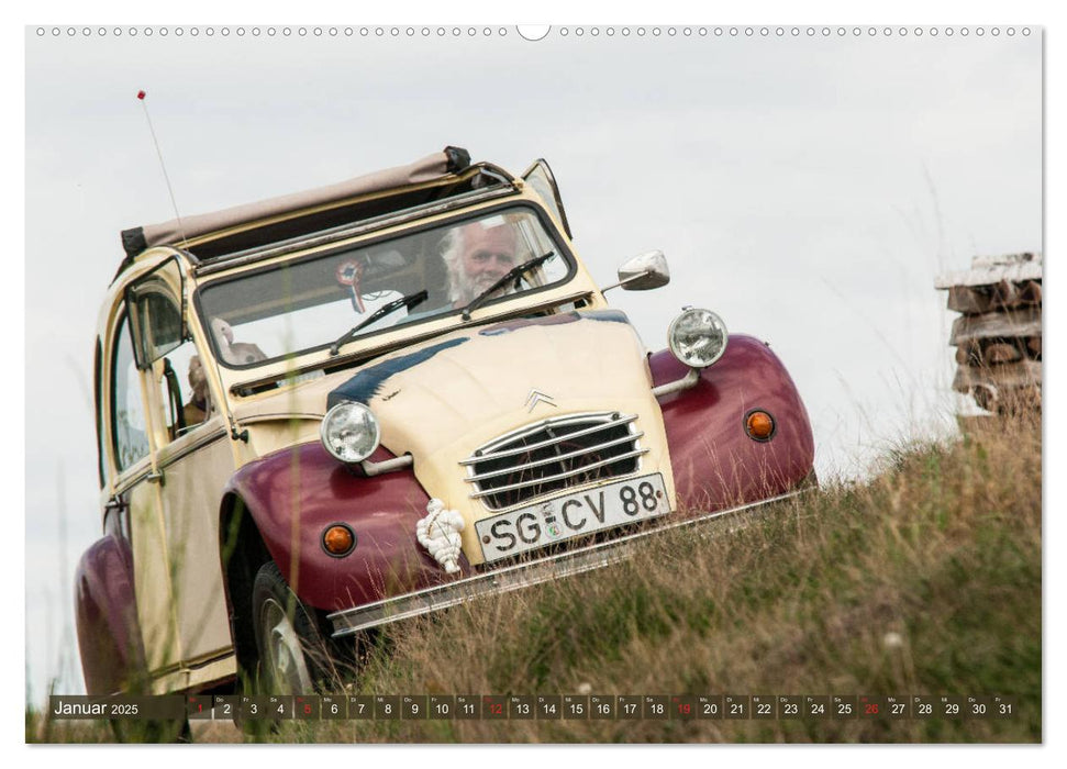 Citroën 2 CV - Zum Kippen zu schade (CALVENDO Wandkalender 2025)