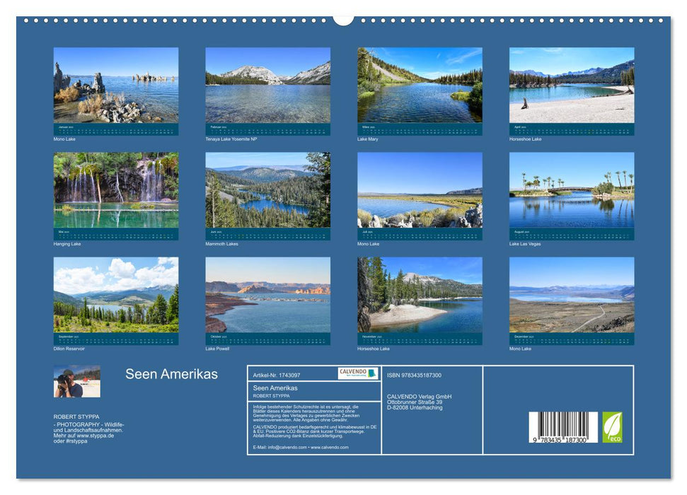 Seen Amerikas (CALVENDO Premium Wandkalender 2025)