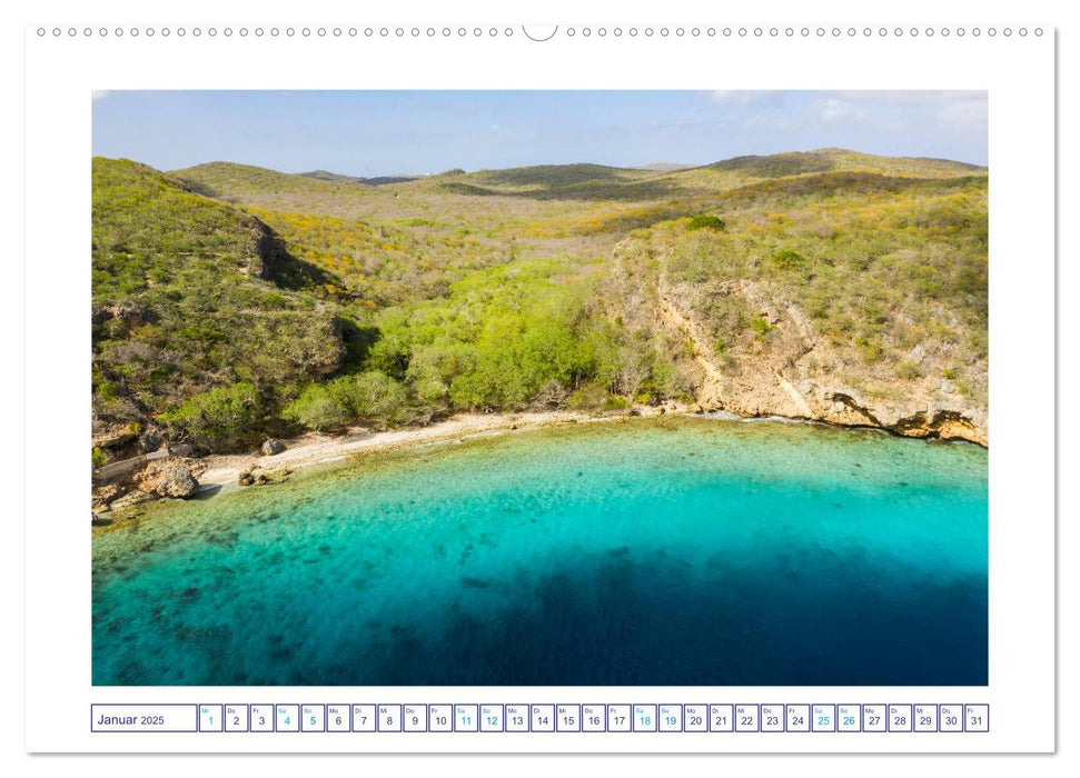 Strand und Meer auf Curaçao (CALVENDO Premium Wandkalender 2025)