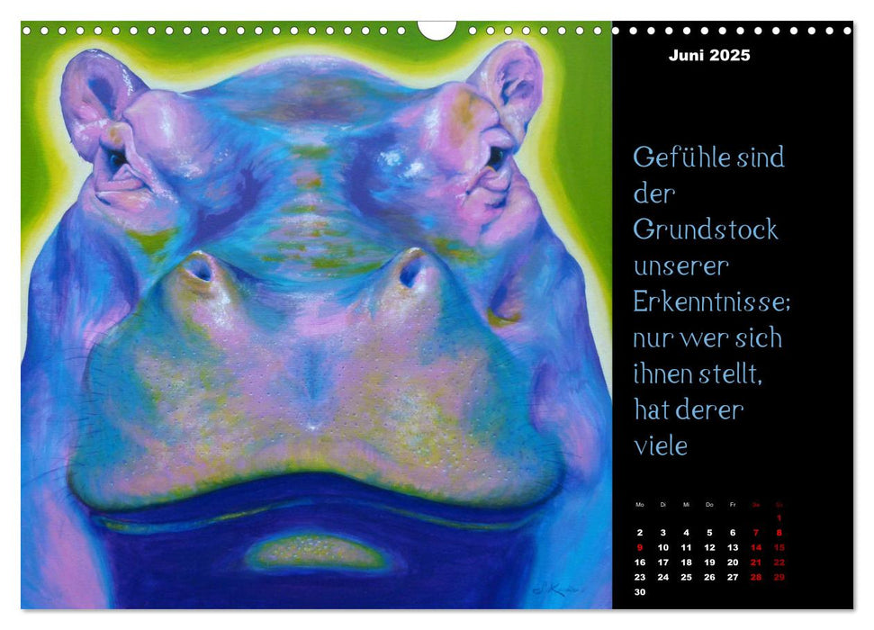 Die Botschaft der Krafttiere (CALVENDO Wandkalender 2025)