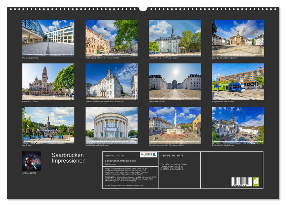 Saarbrücken Impressionen (CALVENDO Wandkalender 2025)