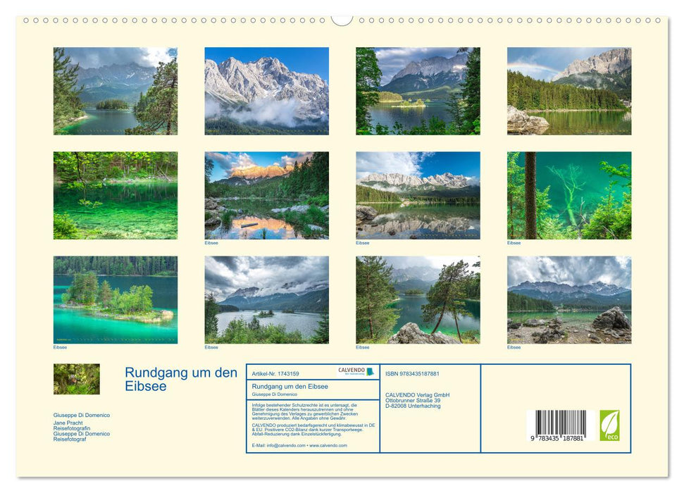 Rundgang um den Eibsee (CALVENDO Premium Wandkalender 2025)