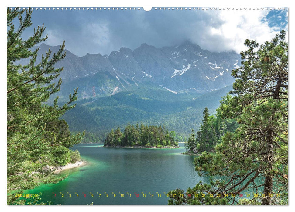 Rundgang um den Eibsee (CALVENDO Premium Wandkalender 2025)