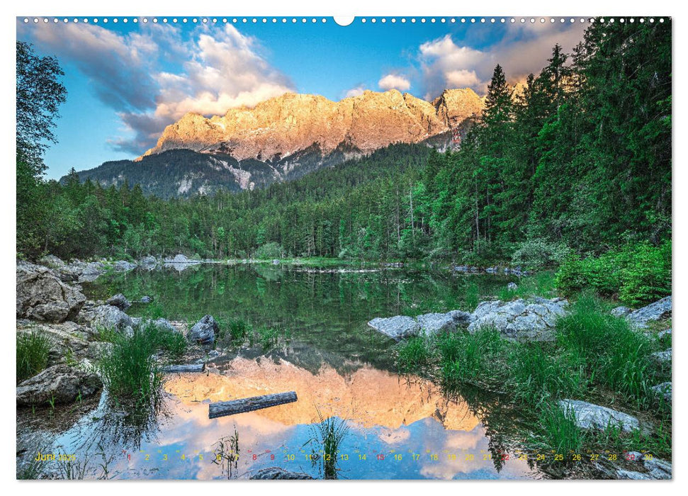 Rundgang um den Eibsee (CALVENDO Premium Wandkalender 2025)