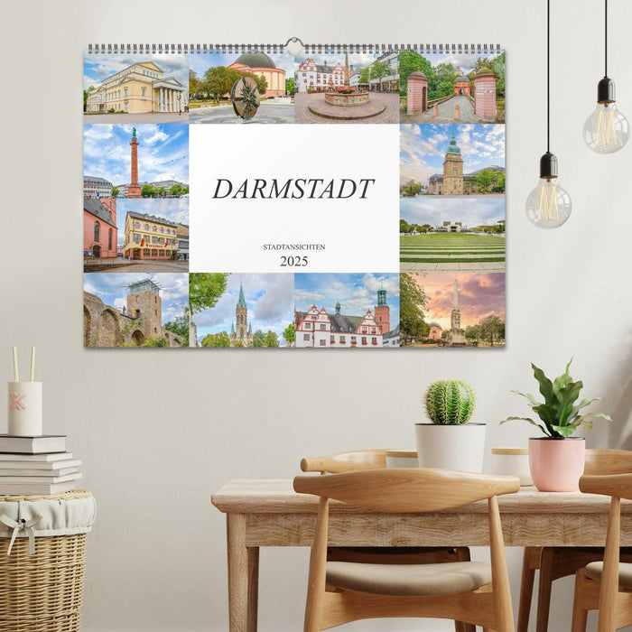 Darmstadt Stadtansichten (CALVENDO Wandkalender 2025)