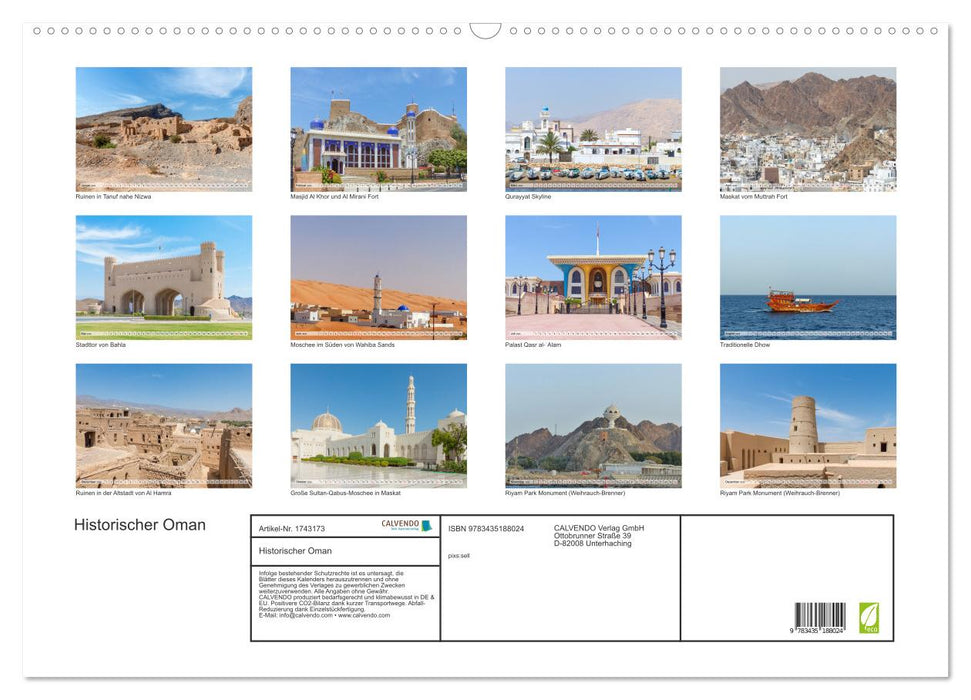 Historischer Oman (CALVENDO Wandkalender 2025)