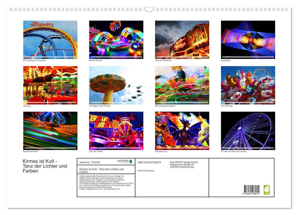 Kirmes ist Kult - Tanz der Lichter und Farben (CALVENDO Wandkalender 2025)