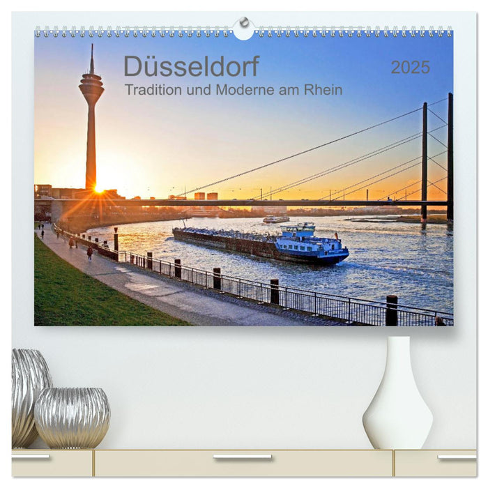 Düsseldorf - Tradition und Moderne am Rhein (CALVENDO Premium Wandkalender 2025)