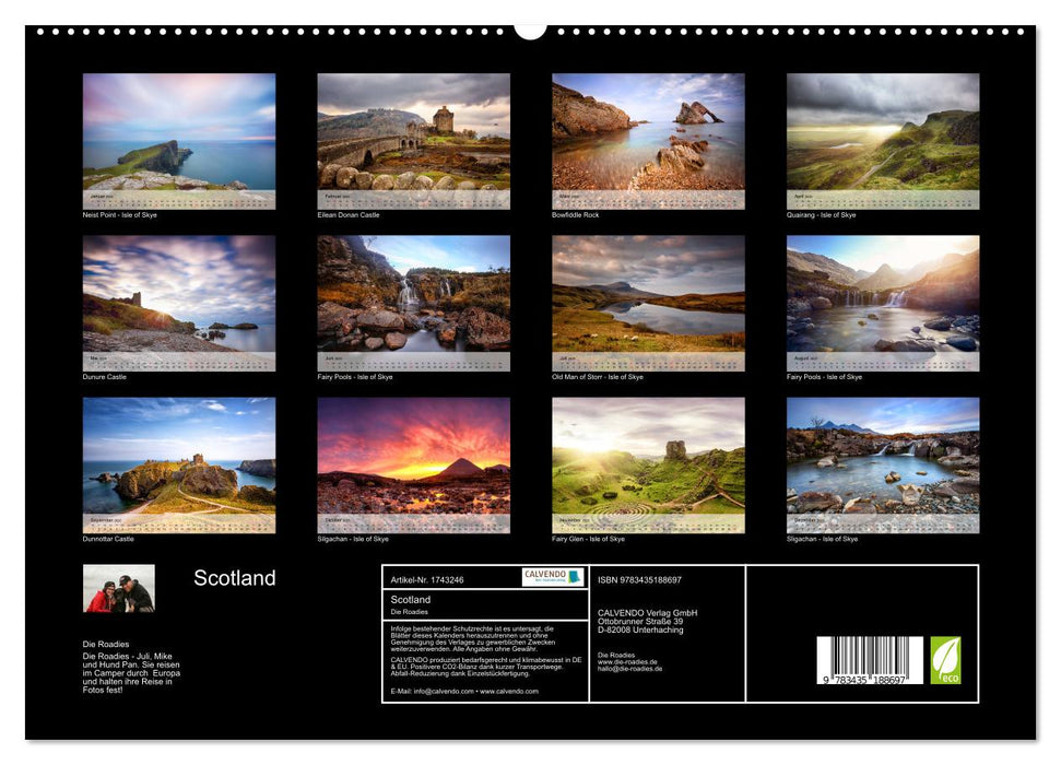 Scotland (CALVENDO Premium Wandkalender 2025)