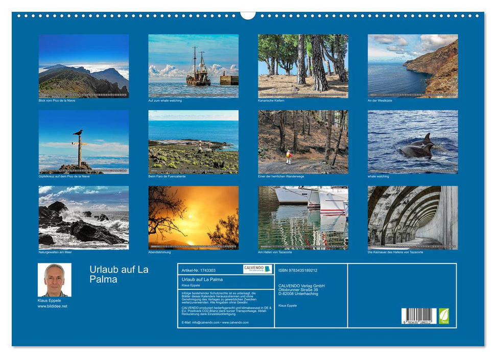 Urlaub auf La Palma (CALVENDO Wandkalender 2025)