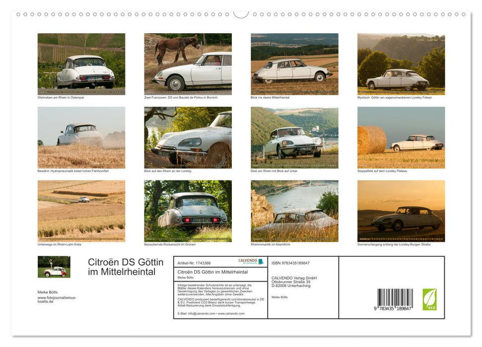 Citroën DS Göttin im Mittelrheintal (CALVENDO Premium Wandkalender 2025)