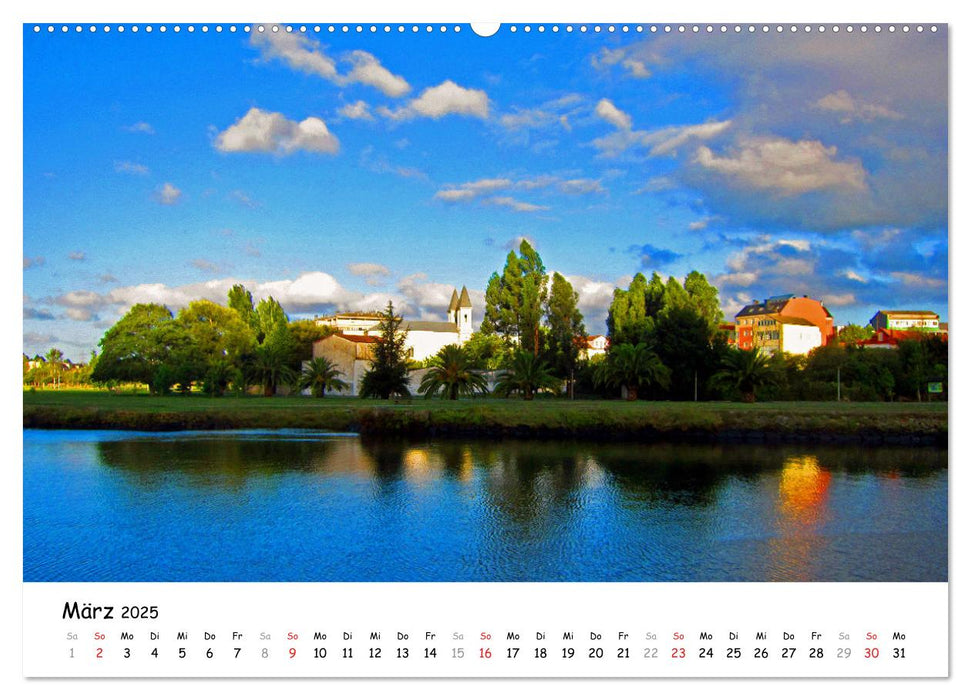 Jakobsweg - Camino Ingles (CALVENDO Premium Wandkalender 2025)