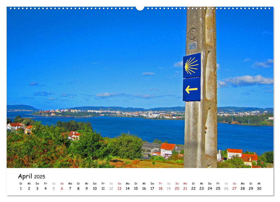 Jakobsweg - Camino Ingles (CALVENDO Premium Wandkalender 2025)