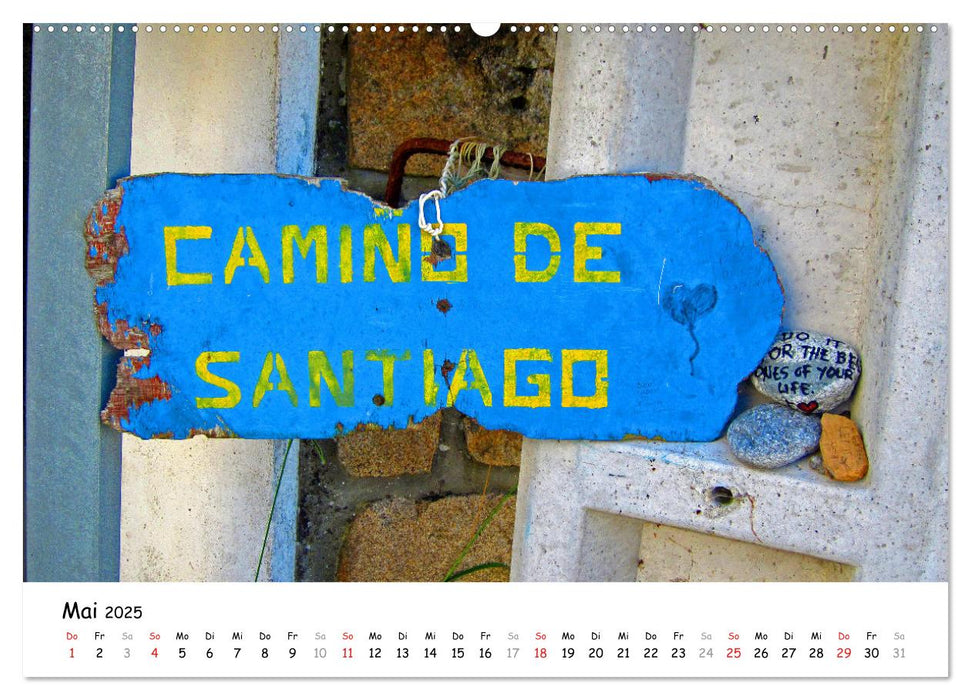 Jakobsweg - Camino Ingles (CALVENDO Premium Wandkalender 2025)