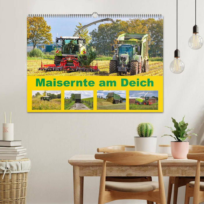 Maisernte am Deich (CALVENDO Wandkalender 2025)