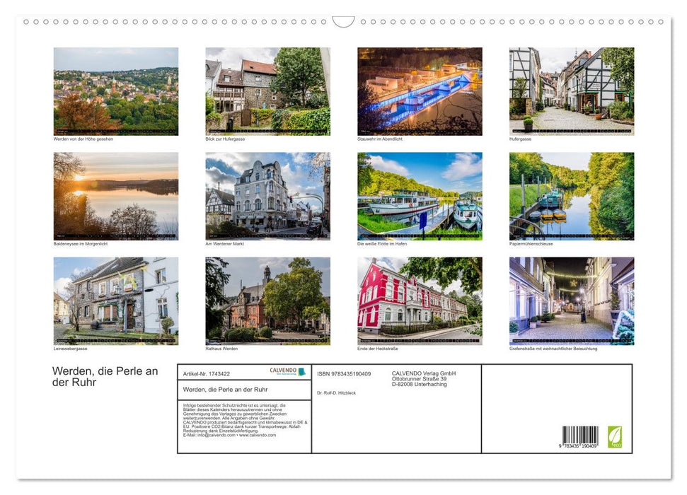 Werden, die Perle an der Ruhr (CALVENDO Wandkalender 2025)