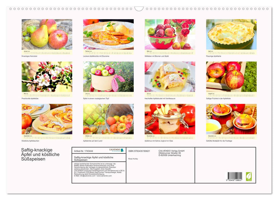 Saftig-knackige Äpfel und köstliche Süßspeisen (CALVENDO Wandkalender 2025)