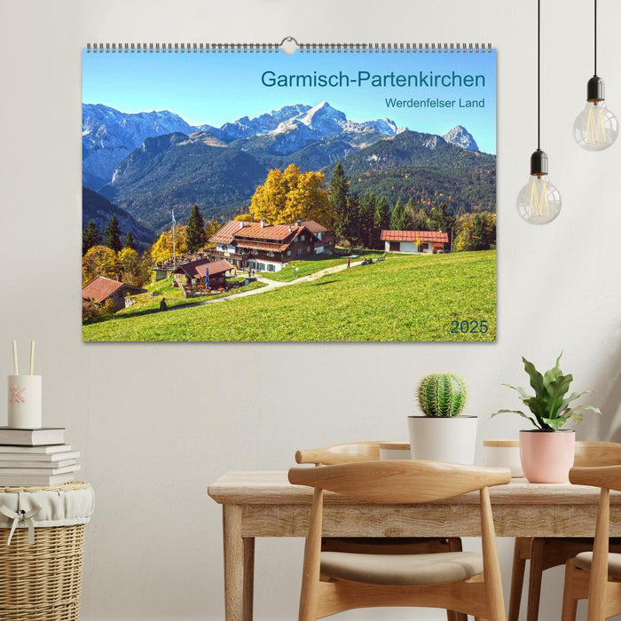 Garmisch-Partenkirchen Werdenfelser Land (CALVENDO Wandkalender 2025)