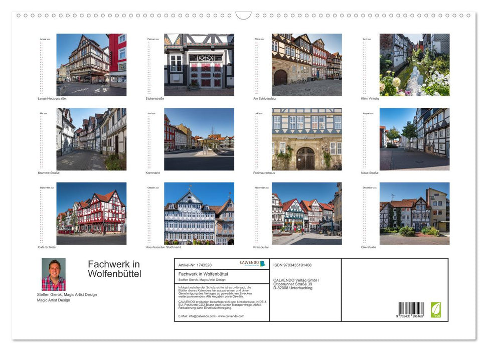 Fachwerk in Wolfenbüttel (CALVENDO Wandkalender 2025)